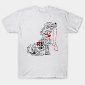 Dog Puppy Associated Word Art T-Shirt