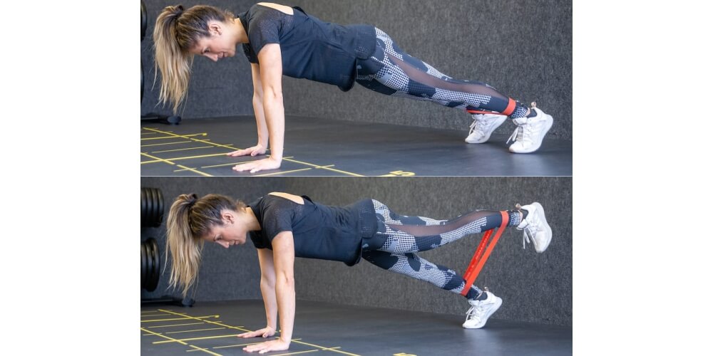 Plank with leg lifts