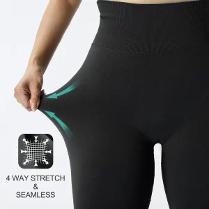 Seamless Knitted High Waist and Hips Tight Peach Buttocks Yoga Pants - Image 4