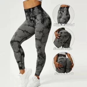 Tie Dye Seamless High Waist Yoga Pants Leggings - Image 5