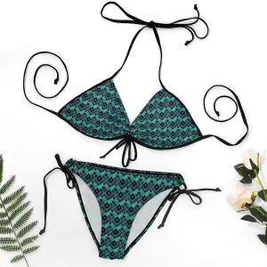 Top Brand Emerald Diamond String Bikini Set - Image 4